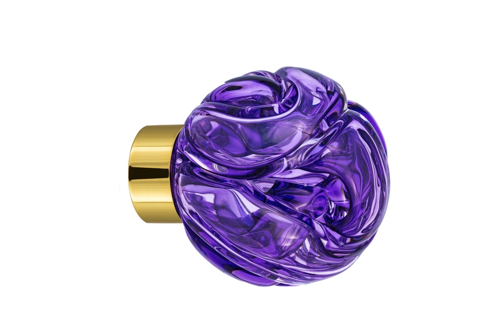 [66101014-3542122] Door knob collection Lavallière - Hyacinth - Spherical Ø55 mm (Cabinet, Polished Brass)