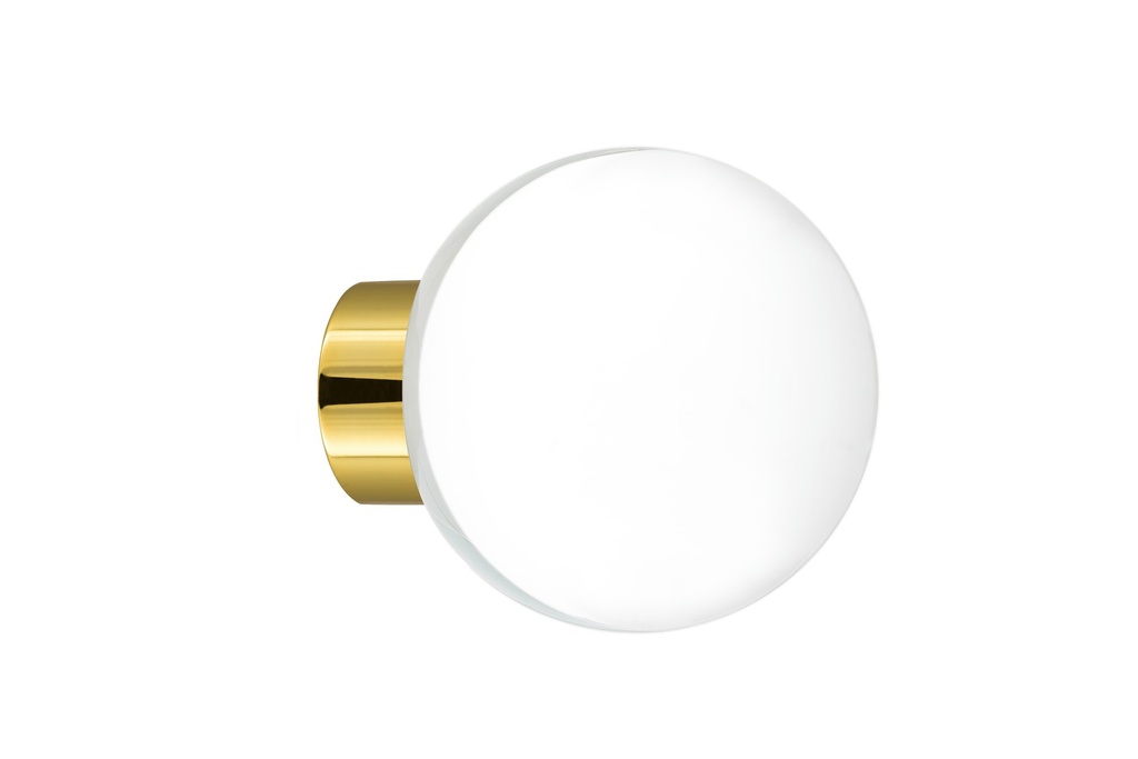 [40000000-3542120] Bouton de porte collection Clear - Incolore - Sphérique Ø55 mm (Placard, Laiton Poli)