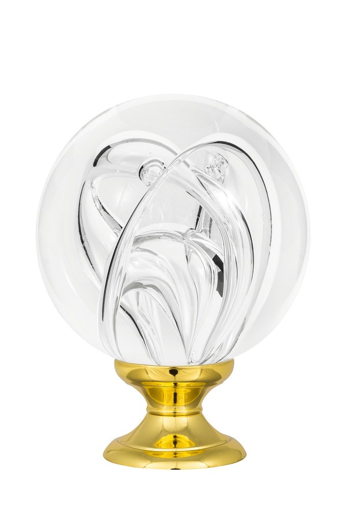 [65401000-42103119] Staircase finial collection Tubes de Bulles - Clear (Standard Base, Polished Brass)