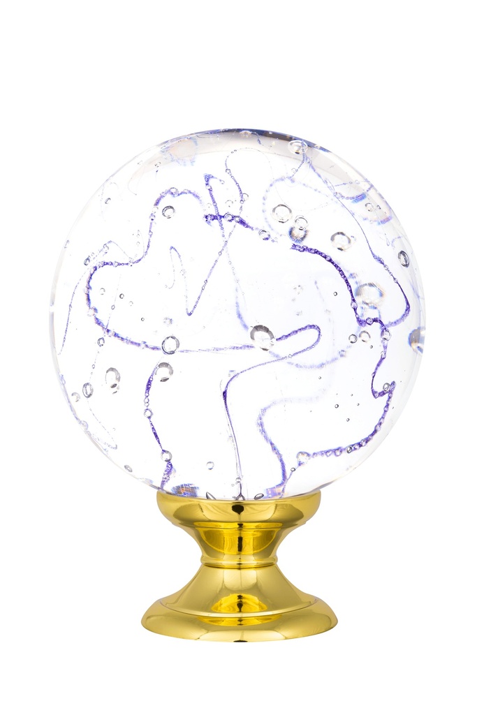 [65404014-42103131] Boule d'escalier collection Perlées - Hyacinte (Embase Classique, Laiton Poli)