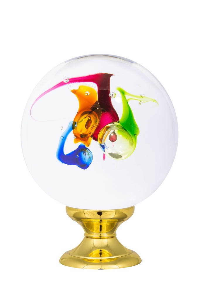 [65410901-42103134] Boule d'escalier collection Multicolores - Mulal (Embase Classique, Laiton Poli)