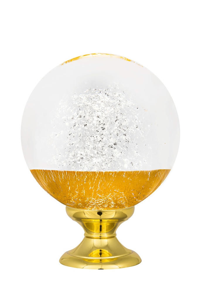 [65419MIX-42103124] Staircase finial collection Alberto - Silver + Gold (Standard Base, Polished Brass)