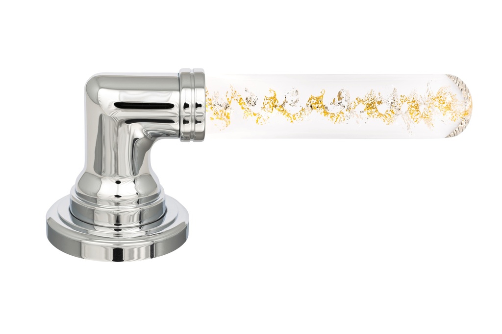 [B1105MIX-43129] Poignée de porte collection Helia - Argent + Or (Chrome)