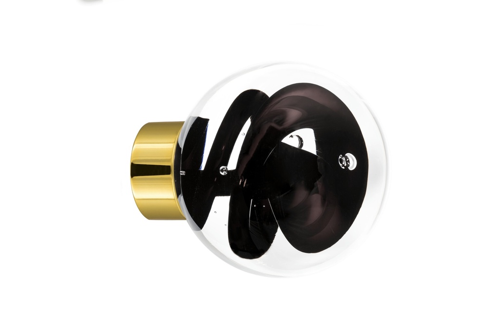 [66401095-3542119] Door knob collection Tubes de bulles - Black - Spherical Ø55 mm (Cabinet, Polished Brass)