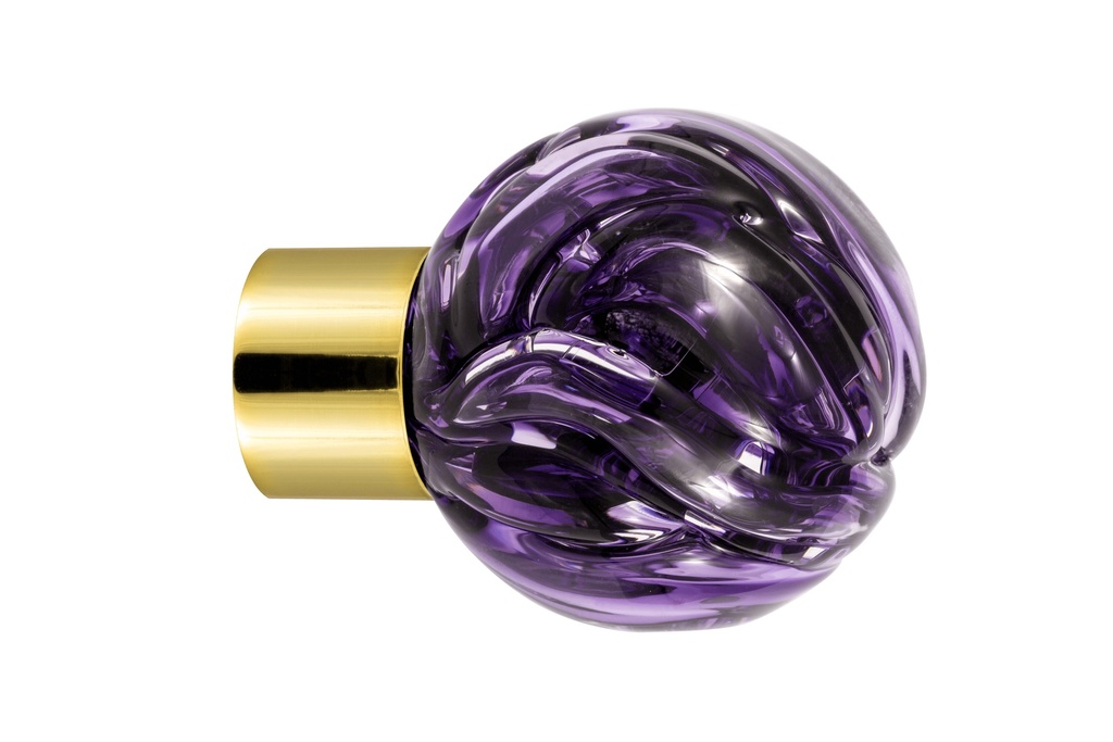 [62101014-3242122] Bouton de meuble collection Lavallière - Hyacinte - Sphérique Ø35 mm (Embase meuble - Laiton Poli)