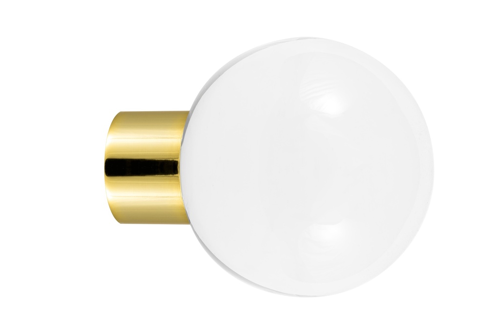 [57000000-3242120] Furniture knob collection Clear - Clear - Spherical Ø42 mm (Furniture knob base - Polished Brass)