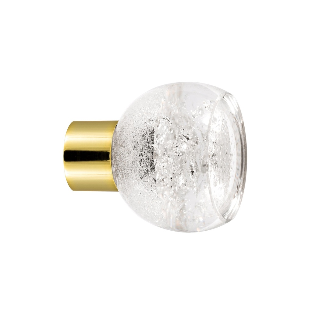 [25419ARG-3242124] Furniture knob collection Alberto - Silver - Smooth, truncated sphere Ø35 mm (Furniture knob base - Polished Brass)